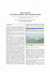 Research paper thumbnail of Back to 2nd AD. A VR on-line experience with Virtual Rome project, in VAST 2008