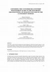 Research paper thumbnail of Expanding the Customer Relationship Management scope to the non-profit organizations: an analysis focused on the e-university domain