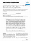 Research paper thumbnail of Tutoring in problem-based learning medical curricula: the influence of tutor background and style on effectiveness