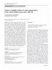 Research paper thumbnail of Climate variability analysis of winter temperatures in the central Mediterranean since 1500 AD