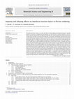 Research paper thumbnail of Impurity and alloying effects on interfacial reaction layers in Pb-free soldering