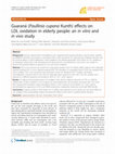 Research paper thumbnail of Guaraná (Paullinia cupana Kunth) effects on LDL oxidation in elderly people: an in vitro and in vivo study