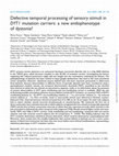 Research paper thumbnail of Defective temporal processing of sensory stimuli in DYT1 mutation carriers: a new endophenotype of dystonia?