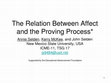 Research paper thumbnail of PowerPoint: The Relation Between Affect and the Proving Process