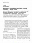 Research paper thumbnail of Assessment of Course-Based Undergraduate Research Experiences: A Meeting Report