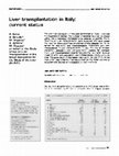 Research paper thumbnail of Liver transplantation in Italy: current status