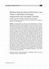 Research paper thumbnail of Reinterpreting the demise of hierarchy: a case study in IT, empowerment, and incomplete contracts