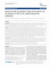 Research paper thumbnail of Genome-wide association study of Fusarium ear rot disease in the U.S.A. maize inbred line collection