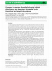 Research paper thumbnail of Changes in species diversity following habitat disturbance are dependent on spatial scale: theoretical and empirical evidence