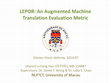 Research paper thumbnail of LEPOR: An Augmented Machine Translation Evaluation Metric _ Thesis Defense Slides