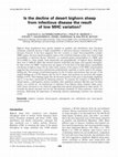 Research paper thumbnail of Is the decline of desert bighorn sheep from infectious disease the result of low MHC variation?