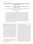 Research paper thumbnail of Human population structure and its effects on sampling Y chromosome sequence variation