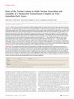 Research paper thumbnail of Roles of the Nuclear Lamina in Stable Nuclear Association and Assembly of a Herpesviral Transactivator Complex on Viral Immediate-Early Genes