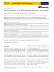 Research paper thumbnail of Nurses’ experiences in the relief of postoperative nausea and vomiting