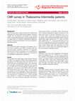 Research paper thumbnail of CMR survey in Thalassemia Intermedia patients