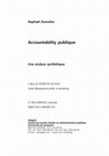 Research paper thumbnail of Accountability publique - Une analyse synthétique