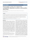 Research paper thumbnail of Photocatalytic activity of Cr-doped TiO2 nanoparticles deposited on porous multicrystalline silicon films