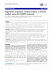 Research paper thumbnail of Algorithms to predict cerebral malaria in murine models using the SHIRPA protocol