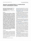 Research paper thumbnail of Neisseria meningitidis NhhA is a multifunctional trimeric autotransporter adhesin