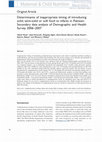 Research paper thumbnail of Comparisons of complementary feeding indicators and associated factors in children aged 6-23 months across five South Asian countries