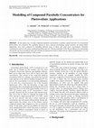 Research paper thumbnail of Modelling of Compound Parabolic Concentrators for Photovoltaic Applications