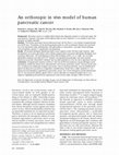 Research paper thumbnail of An orthotopic in vivo model of human pancreatic cancer