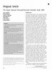 Research paper thumbnail of The Egypt National Perinatal/Neonatal Mortality Study 2000