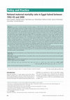 Research paper thumbnail of National maternal mortality ratio in Egypt halved between 1992-93 and 2000