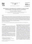 Research paper thumbnail of Determination of carbosulfan and its metabolites in oranges by liquid chromatography ion-trap triple-stage mass spectrometry