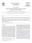 Research paper thumbnail of Simple liquid chromatography assay for analyzing ochratoxin a in bovine milk