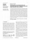 Research paper thumbnail of Determination of aminoglycoside and macrolide antibiotics in meat by pressurized liquid extraction and LC-ESI-MS