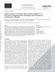 Research paper thumbnail of Biogenic amines as freshness index of meat wrapped in a new active packaging system formulated with essential oils of Rosmarinus officinalis