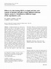 Research paper thumbnail of Effects of a diet lacking HUFA on lipid and fatty acid content of intestine and gills of male gilthead seabream (Sparus aurata L.) broodstock at different stages of the reproductive cycle