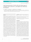 Research paper thumbnail of Lipid characterization of both wild and cultured eggs of cuttlefish ( Sepia officinalis L.) throughout the embryonic development