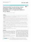 Research paper thumbnail of Hypomineralised second primary molars: prevalence, pattern and associated co morbidities in 8- to 10-year-old children in Ile-Ife, Nigeria.