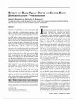 Research paper thumbnail of Effect of Back Squat Depth on Lower-Body Postactivation Potentiation