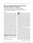 Research paper thumbnail of Postactivation Potentiation Following Different Modes of Exercise