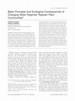 Research paper thumbnail of Basic Principles and Ecological Consequences of Changing Water Regimes: Riparian Plant Communities