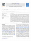 Research paper thumbnail of Water availability as the driver of vegetation dynamics in the African Sahel from 1982 to 2007