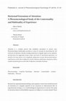 Research paper thumbnail of Horizonal Extensions of Attention: A Phenomenological Study of the Contextuality and Habituality of Experience (Journal of Phenomenological Psychology 47 (2016), p. 41–61)