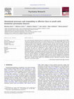 Research paper thumbnail of Attentional processes and responding to affective faces in youth with borderline personality features