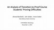 Research paper thumbnail of Powerpoint: An Analysis of Transition-to-Proof Course Students' Proving Difficulties