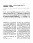 Research paper thumbnail of Identification of a Ca(2+)-pectate binding site on an apoplastic peroxidase