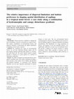 Research paper thumbnail of The relative importance of dispersal limitation and habitat preference in shaping spatial distribution of saplings in a tropical moist forest: a case study along a combination of hydromorphic and canopy disturbance gradients