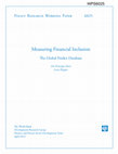 Research paper thumbnail of Measuring Financial Inclusion The Global Findex Database WPS6025