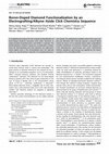 Research paper thumbnail of Boron-Doped Diamond Functionalization by an Electrografting/Alkyne-Azide Click Chemistry Sequence