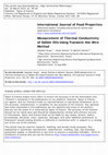 Research paper thumbnail of Measurement of Thermal Conductivity of Edible Oils Using Transient Hot Wire Method