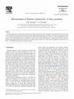 Research paper thumbnail of Measurement of thermal conductivity of dairy products