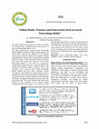 Research paper thumbnail of " Indian Banks: Presence and Interactivity level on Social Networking Media "