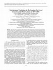 Research paper thumbnail of Synchronous Variations in the Caspian Sea Level from Coastal Observations in 1977–1991